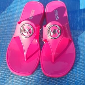 Michael Kors Fuchsia Slide Sandals